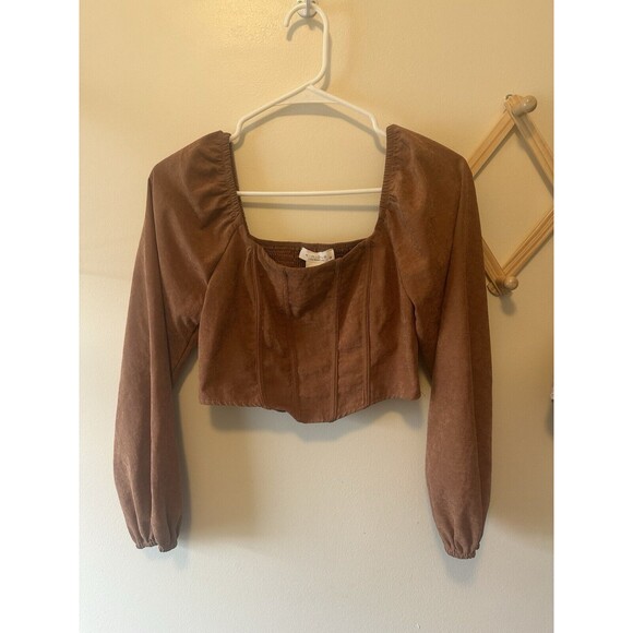 Kirious Tops - Kirious Top Size Small Brown Going Out Corset Top